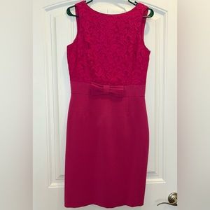Banana Republic Fuchsia Lace Bow Dress